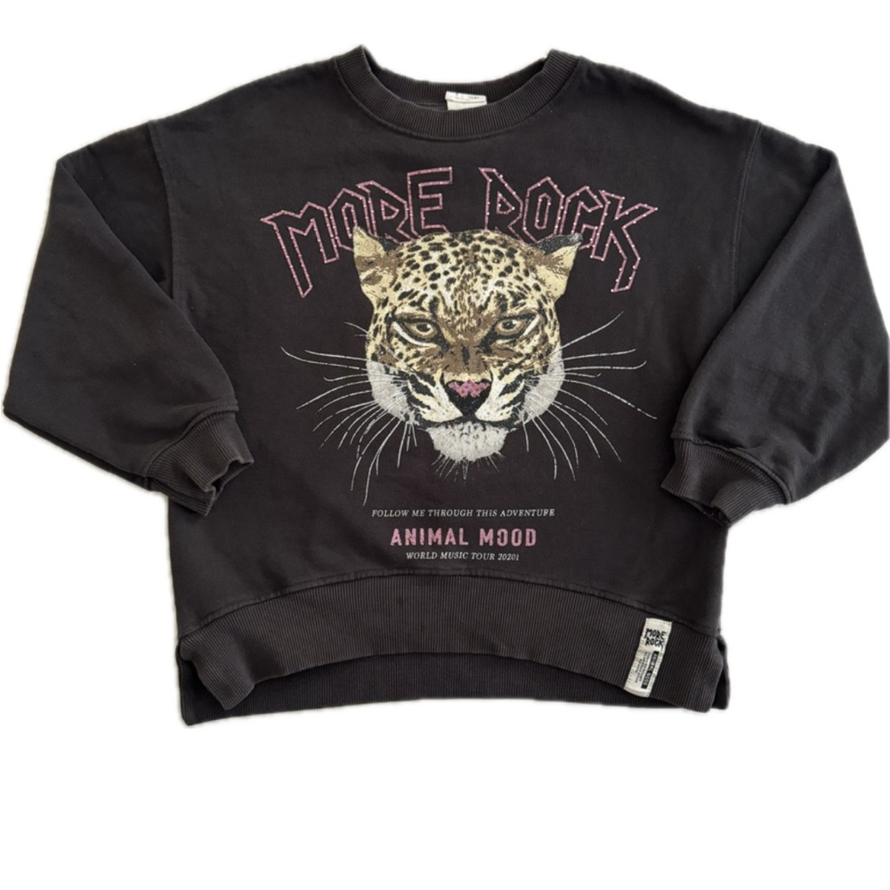 Zara Girls Animal Mood Tour Graphic Sweatshirt